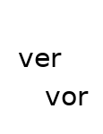 Wörter mit den Vorsilben "ver" und "vor"