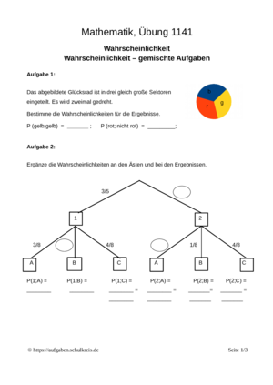 Wahrscheinlichkeit Klasse 8-10